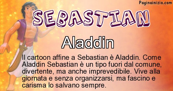 Sebastian - Personaggio dei cartoni associato a Sebastian
