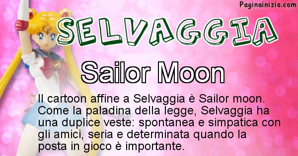 Selvaggia - Personaggio dei cartoni associato a Selvaggia