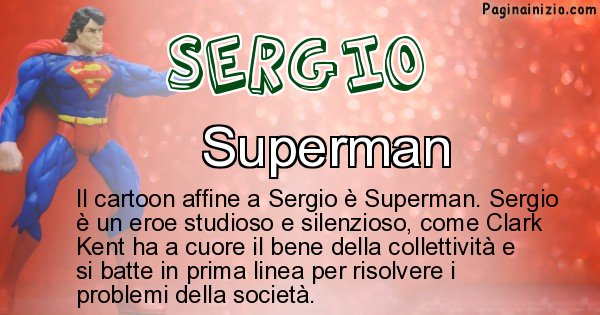 Sergio - Personaggio dei cartoni associato a Sergio