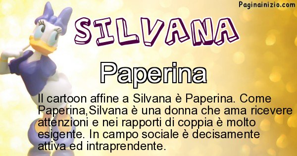Silvana - Personaggio dei cartoni associato a Silvana