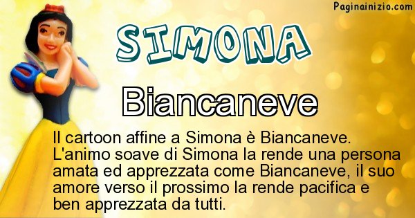 Simona - Personaggio dei cartoni associato a Simona