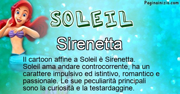 Soleil - Personaggio dei cartoni associato a Soleil