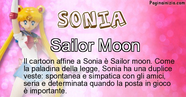 Sonia - Personaggio dei cartoni associato a Sonia