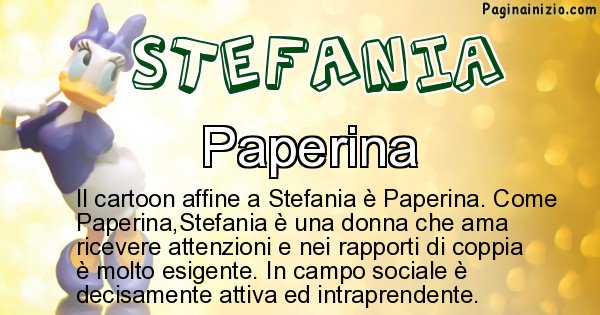 Stefania - Personaggio dei cartoni associato a Stefania