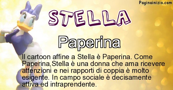 Stella - Personaggio dei cartoni associato a Stella