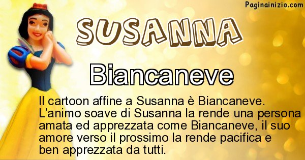 Susanna - Personaggio dei cartoni associato a Susanna