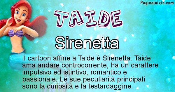 Taide - Personaggio dei cartoni associato a Taide