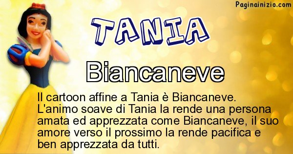 Tania - Personaggio dei cartoni associato a Tania