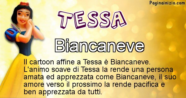 Tessa - Personaggio dei cartoni associato a Tessa
