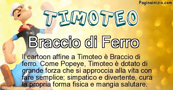 Timoteo - Personaggio dei cartoni associato a Timoteo