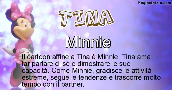 Tina - Personaggio dei cartoni associato a Tina