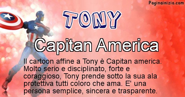 Tony - Personaggio dei cartoni associato a Tony