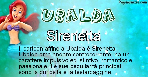 Ubalda - Personaggio dei cartoni associato a Ubalda