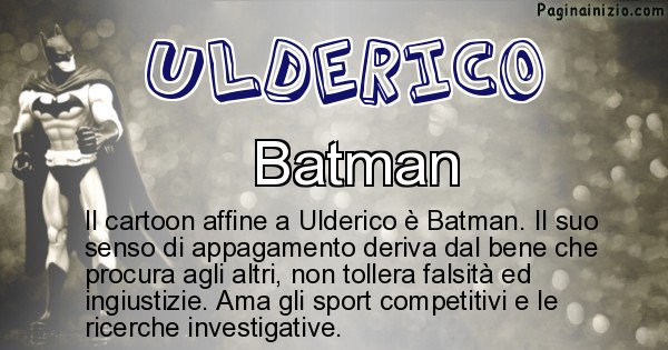 Ulderico - Personaggio dei cartoni associato a Ulderico