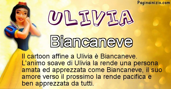 Ulivia - Personaggio dei cartoni associato a Ulivia