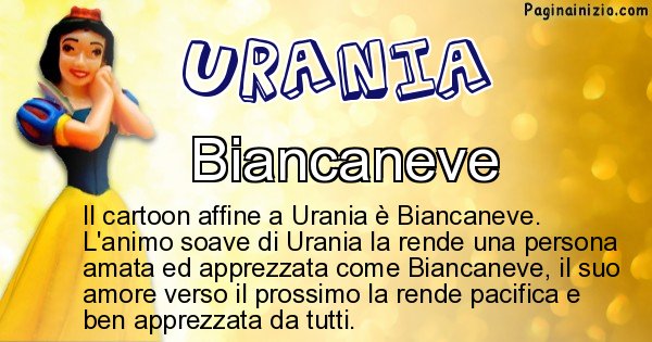 Urania - Personaggio dei cartoni associato a Urania