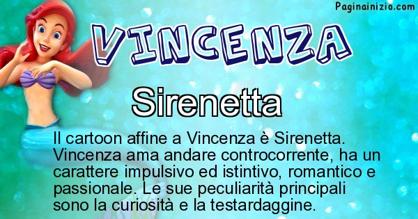 Vincenza - Personaggio dei cartoni associato a Vincenza