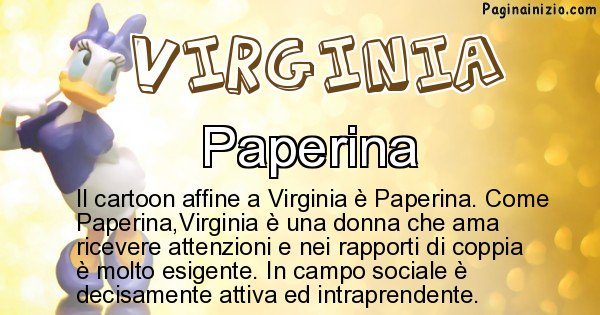 Virginia - Personaggio dei cartoni associato a Virginia