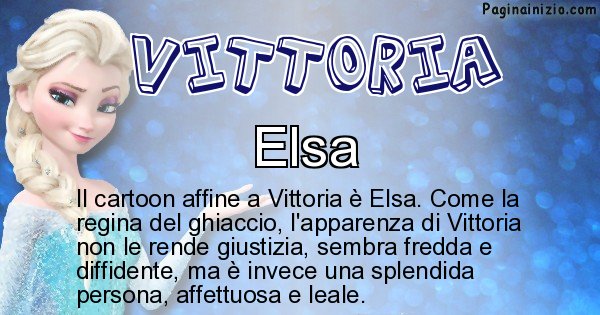 Vittoria - Personaggio dei cartoni associato a Vittoria