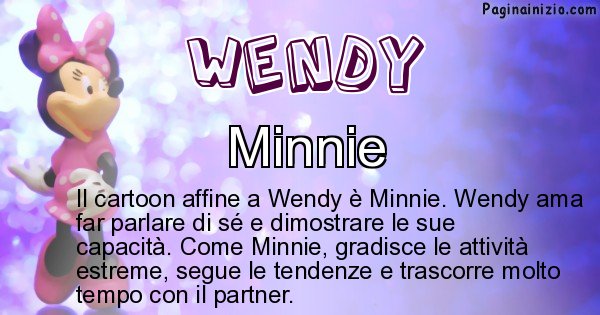 Wendy - Personaggio dei cartoni associato a Wendy