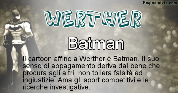 Werther - Personaggio dei cartoni associato a Werther
