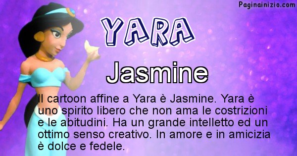 Yara - Personaggio dei cartoni associato a Yara