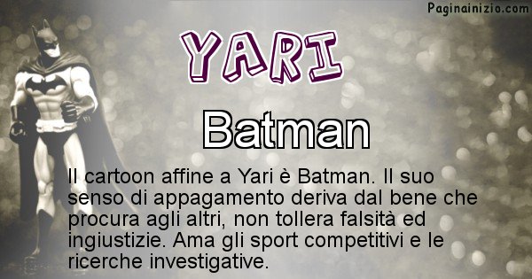Yari - Personaggio dei cartoni associato a Yari