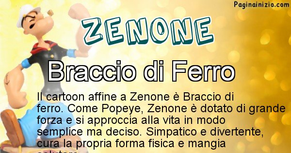 Zenone - Personaggio dei cartoni associato a Zenone