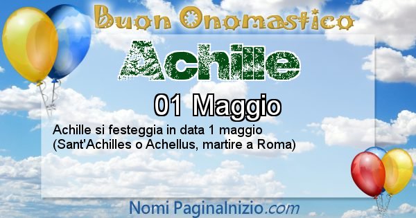 Achille - Onomastico del nome Achille