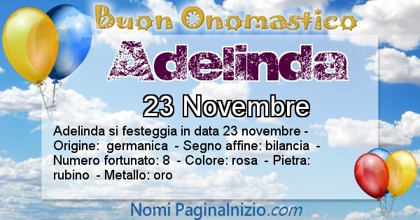 Adelinda - Onomastico del nome Adelinda