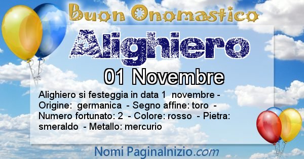 Alighiero - Onomastico del nome Alighiero