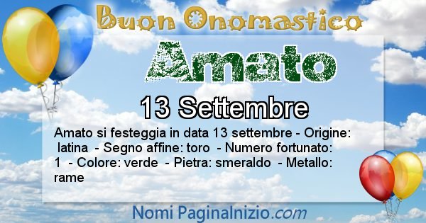 Amato - Onomastico del nome Amato