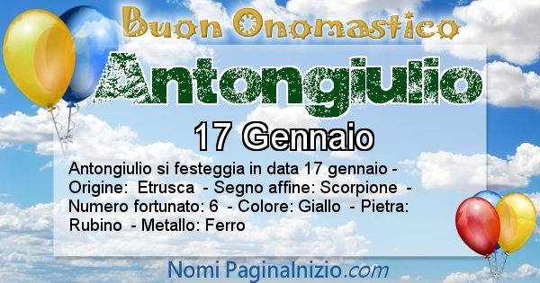 Antongiulio - Onomastico del nome Antongiulio