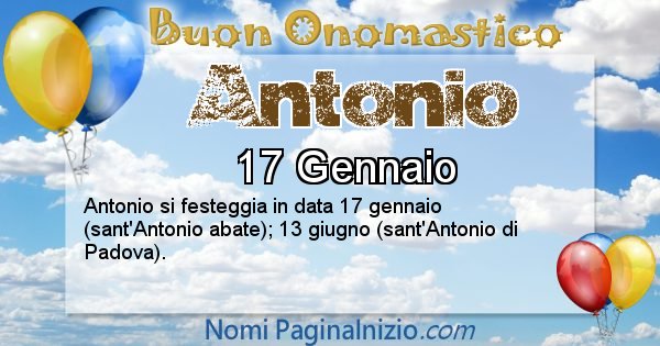 Antonio - Onomastico del nome Antonio