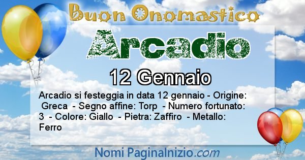 Arcadio - Onomastico del nome Arcadio