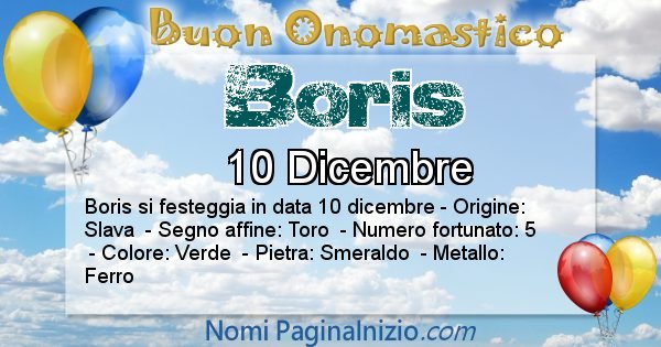 Boris - Onomastico del nome Boris