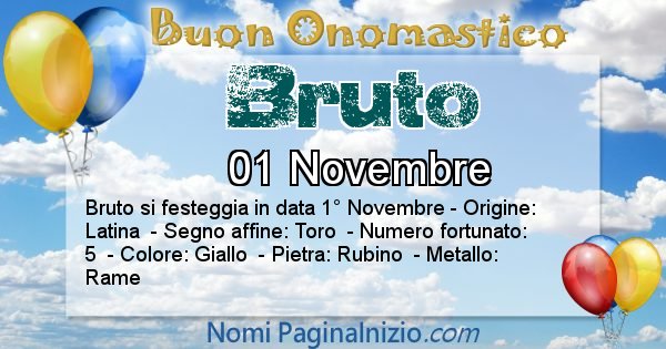 Bruto - Onomastico del nome Bruto