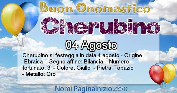 Cherubino - Onomastico del nome Cherubino