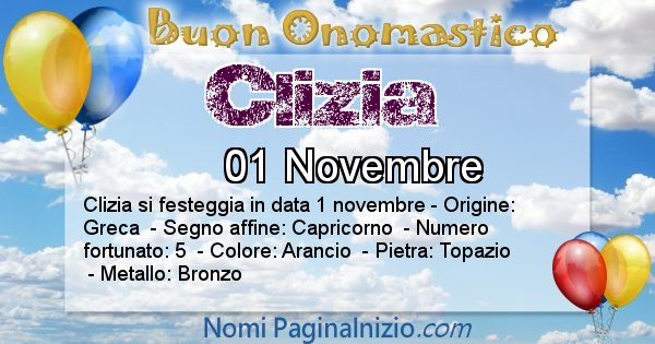 Clizia - Onomastico del nome Clizia