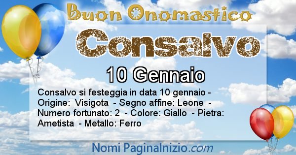 Consalvo - Onomastico del nome Consalvo