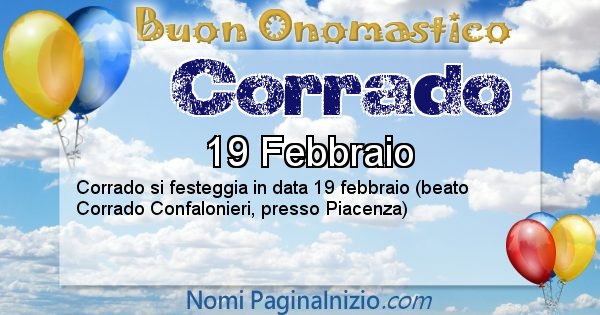 Corrado - Onomastico del nome Corrado