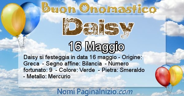 Daisy - Onomastico del nome Daisy