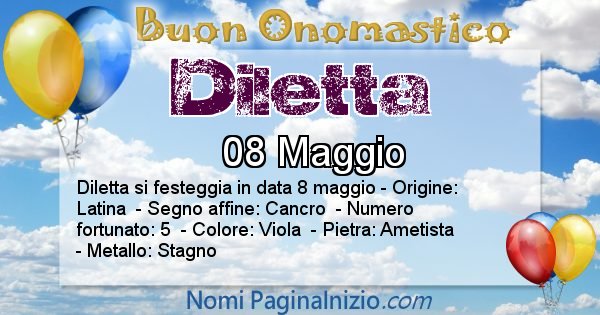 Diletta - Onomastico del nome Diletta