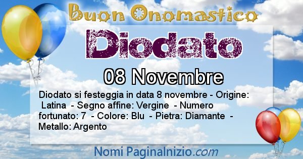 Diodato - Onomastico del nome Diodato