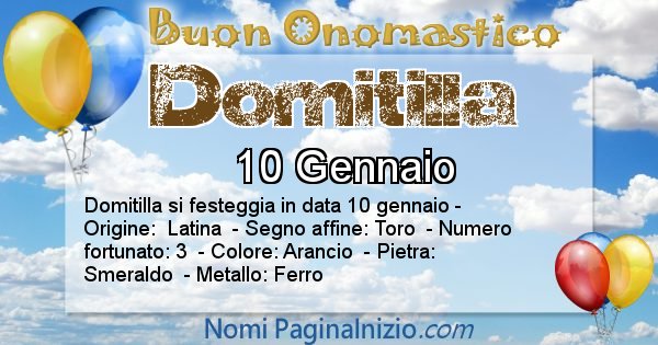 Domitilla - Onomastico del nome Domitilla