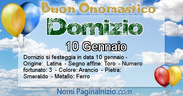 Domizio - Onomastico del nome Domizio