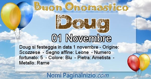 Doug - Onomastico del nome Doug