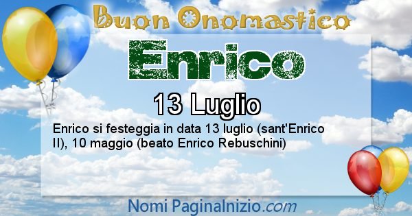 Enrico - Onomastico del nome Enrico
