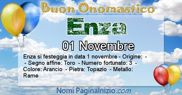 Enza - Onomastico del nome Enza