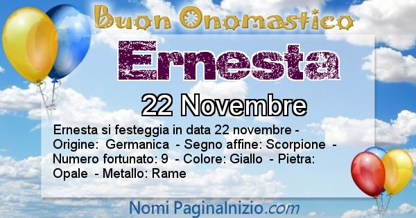 Ernesta - Onomastico del nome Ernesta